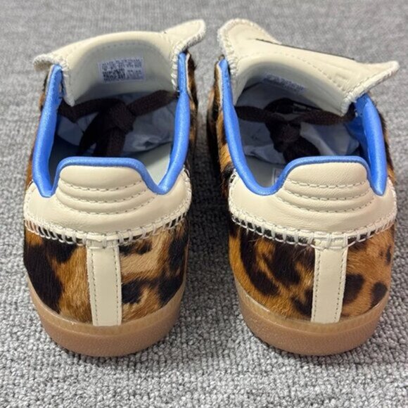 New Adidas x Wales Bonner Samba Pony Leopard Print Women's Sneaker - Picture 6 of 6